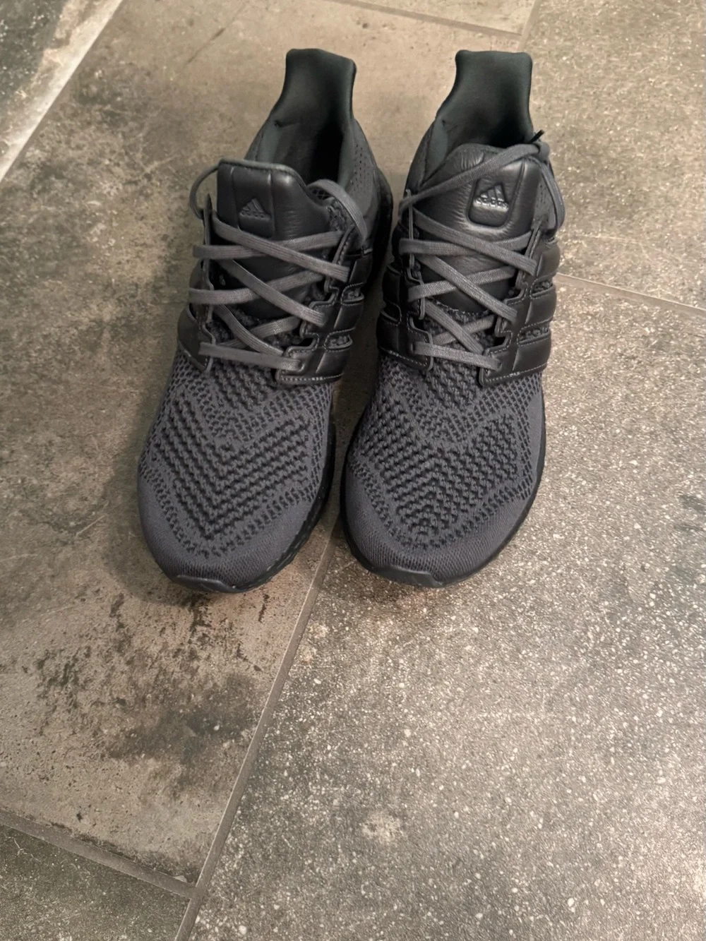 adidas All-Black Knit Athletic Sneakers ultraboost